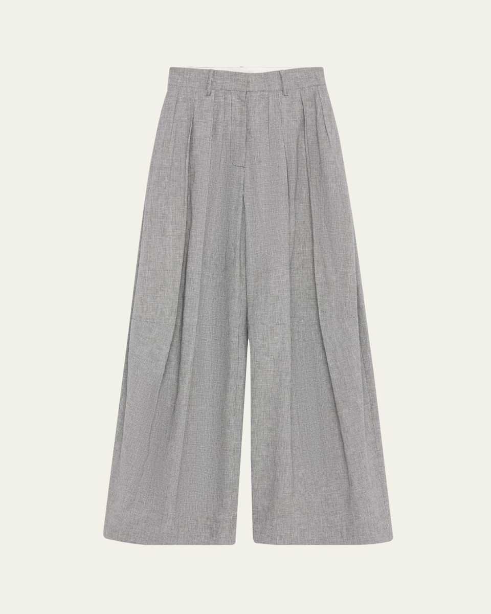 Stona Mini Houndstooth Pleated Pants